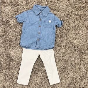 Carter's Blue and White Kids Matching Set